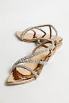 THE ALTER_Rose Gold Rhinestone Kiara Embellished Strap Sandals _Online