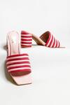 Buy_THE ALTER_Pink Quilted Strap Block Heels _at_Aza_Fashions