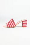 THE ALTER_Pink Quilted Strap Block Heels _at_Aza_Fashions