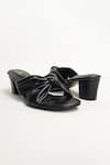 THE ALTER_Black Knotted Block Heels _at_Aza_Fashions