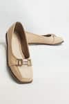 Buy_THE ALTER_Beige Charlie Square Toe Ballerinas _at_Aza_Fashions