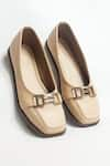 Shop_THE ALTER_Beige Charlie Square Toe Ballerinas _at_Aza_Fashions