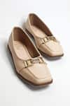 Shop_THE ALTER_Beige Charlie Square Toe Ballerinas _Online_at_Aza_Fashions