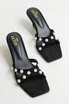 Buy_THE ALTER_Black Pearl T-shaped Embellished Stilletos _at_Aza_Fashions