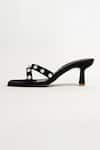 THE ALTER_Black Pearl T-shaped Embellished Stilletos _at_Aza_Fashions