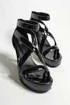 Shop_THE ALTER_Black Debora Strappy Gladiator Stilleto Heels _at_Aza_Fashions