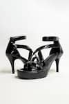 THE ALTER_Black Debora Strappy Gladiator Stilleto Heels _at_Aza_Fashions