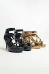 THE ALTER_Black Debora Strappy Gladiator Stilleto Heels _Online