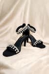 Buy_THE ALTER_Black Rhinestone Zaisha Embellished Strappy Stilettos _at_Aza_Fashions