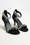 Shop_THE ALTER_Black Rhinestone Zaisha Embellished Strappy Stilettos _at_Aza_Fashions