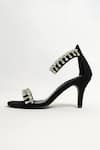 THE ALTER_Black Rhinestone Zaisha Embellished Strappy Stilettos _at_Aza_Fashions