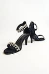 Shop_THE ALTER_Black Rhinestone Zaisha Embellished Strappy Stilettos 