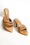 Buy_THE ALTER_Beige Pointed Toe Braided Stilettos _at_Aza_Fashions