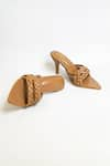 THE ALTER_Beige Pointed Toe Braided Stilettos _Online_at_Aza_Fashions