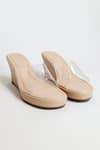 Shop_THE ALTER_Beige Clear Strap Wedges _at_Aza_Fashions