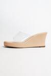 THE ALTER_Beige Clear Strap Wedges _at_Aza_Fashions