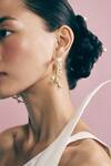 Voyce Jewellery_White Pearl Mocha Branch Carved Hoops _Online_at_Aza_Fashions