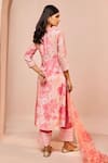 Shop_Dohr India_Juhi Floral Print Straight Kurta & Palazzo Set _at_Aza_Fashions