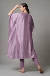 Shop_Joy Mitra_Purple Chanderi Embroidered Sequin Round Paisley Kaftan With Pant _at_Aza_Fashions