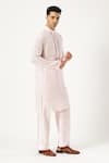 Buy_PARESH LAMBA SIGNATURES_Pink Georgette Embellished Mirrorwork Kurta _Online_at_Aza_Fashions