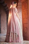 Aariyana Couture_Pink Lehenga And Blouse Silk Organza Hand Gardens Of Palace Bridal Set _Online_at_Aza_Fashions