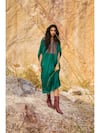 Buy_Dash and Dot_Green Embroidered Drape Midi Dresses _at_Aza_Fashions