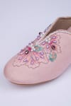 Shop_Schon Zapato_Pink Embroidered Rosa Floral Mule Heels _Online_at_Aza_Fashions