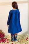 Shop_Mini Trails_Blue Cotton Printed Gota Detailed Kurta With Salwar _at_Aza_Fashions