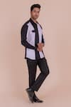 Buy_DESIGN O STITCH_White Cotton Stripe Color Block Shirt _Online_at_Aza_Fashions