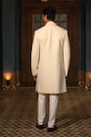 Shop_DESIGN O STITCH_Ivory Suiting Embroidery Geometric Folklore Hand Sherwani Pant Set _at_Aza_Fashions