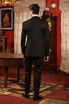 Shop_DESIGN O STITCH_Black Suiting Hand Embroidered Cutdana Tuxedo Jacket With Pant _at_Aza_Fashions