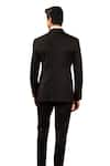 Buy_DESIGN O STITCH_Black Suiting Hand Embroidered Cutdana Tuxedo Jacket With Pant 