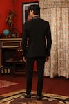 Shop_DESIGN O STITCH_Black Suiting Hand Embroidered Beads Tuxedo Jacket With Pant _at_Aza_Fashions