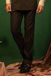 Buy_DESIGN O STITCH_Green Suiting Solid Bundi With Pant _Online_at_Aza_Fashions