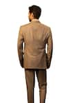 Buy_DESIGN O STITCH_Brown Suiting Solid Blazer With Pant 