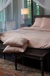 Saphed_Pink 100% Pure European Linen Plain Gulabjal King Duvet Cover _Online_at_Aza_Fashions