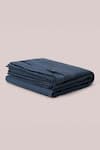 Shop_Saphed_Blue 100% Pure European Linen Plain Queen Duvet Cover _at_Aza_Fashions