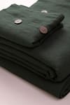 Saphed_Green 100% Pure European Linen Plain Kai Queen Duvet Cover _Online_at_Aza_Fashions