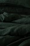 Buy_Saphed_Green 100% Pure European Linen Plain Kai Queen Duvet Cover _Online_at_Aza_Fashions