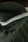 Buy_Saphed_Green 100% Pure European Linen Plain Kai King Duvet Cover _at_Aza_Fashions