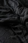 Saphed_Black 100% Pure European Linen Plain Kohl Flat Sheet _Online_at_Aza_Fashions