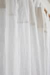 Saphed_White 100% Pure European Linen Plain Taj Curtain - Single Pc _Online_at_Aza_Fashions