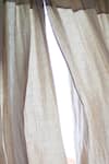 Buy_Saphed_Cream 100% Pure European Linen Plain Undyed Curtain - Single Pc _Online_at_Aza_Fashions