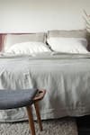 Shop_Saphed_Cream 100% Pure European Linen Plain Undyed King Sized Duvet Cover _at_Aza_Fashions