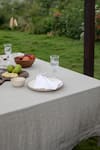 Buy_Saphed_Cream 100% Pure European Linen Plain Undyed Table Cloth _at_Aza_Fashions