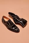 Dmodot_Black Broguo Riveto Oxfords _Online_at_Aza_Fashions