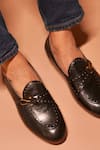 Dmodot_Black Motivo Nero Riveto Loafers _Online_at_Aza_Fashions