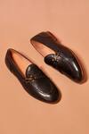 Buy_Dmodot_Black Motivo Nero Riveto Loafers _Online_at_Aza_Fashions