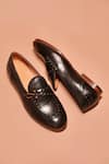 Dmodot_Black Motivo Nero Riveto Loafers _at_Aza_Fashions