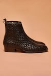 Dmodot_Black Sprazzo Tesso Nero Boots _Online_at_Aza_Fashions